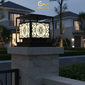 Lámpara LED para Columna de Puerta, 3500K (Blanco Cálido), de Acero/Inoxidable, 1 Año de Garantía, Vietnam CM Decor, para Exteriores/Pared/Villa/Jardín, AC 220V (± 10%), 300 lm - Product Image 2
