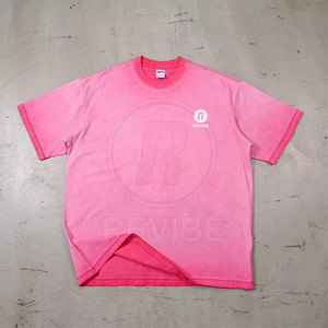 T-shirt délavé à la mode pour homme, idéal pour l'extérieur et l'été, en toile 100 % coton respirante - Product Image 2