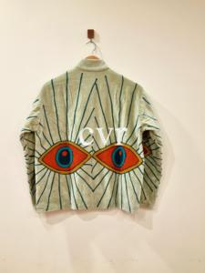 Chaqueta Bohemia de Algodón Bordada, Manga Larga, Cuello Mandarín, Cierre de Cremallera, Bordado a Mano con Diseño de Ojos, Ropa Exterior para Mujer Adulta - Product Image 2
