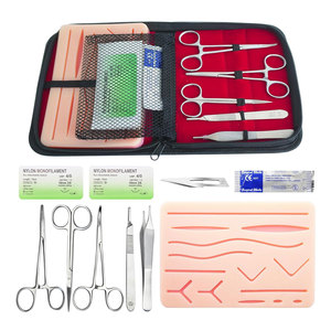 Suture Practice Kit for Medical Students with Realistic Silicone Suturing <b>Pad</b>, Surgical Wound Closure Training Toolkit <b>Nursing</b> - Product Image 1