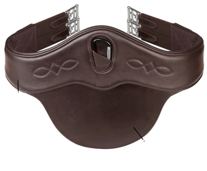 Sangle d'équitation anglaise en cuir avec boucles roulées et anneau en D pour équipement de dressage équestre - Product Image 6