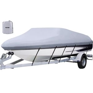 Housse de bateau robuste en polyester marin 600D imperméable et remorquable pour bateaux à coque en V de 14 à 16 pieds, largeur de flotteur 90 pouces - Product Image 1