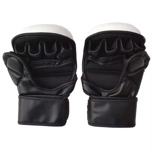 Matt MMA Sparring Grappling Boxing Muay Thai Punching Training Gloves with Hand Grips Moisture Wicking & Adjustable Wrist Strap - Product Image 5