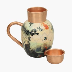 Jarra de Agua de Cobre Ecológica de Doble Pared con Impresión Decorativa, Compre Directamente del Proveedor a Precio de Fábrica - Product Image 1