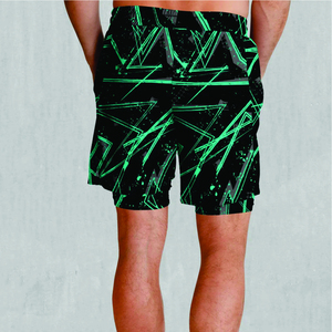 Shorts de Baño para Hombre, Estampados, de Secado Rápido, Cintura Elástica, Casuales, Corte Medio, 100% Poliéster, Impresión por Sublimación - Product Image 5