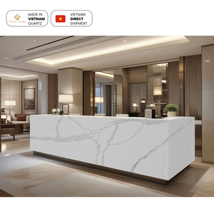 แผ่นควอตซ์จัมโบ้ NV835 ขนาด 3500x2000 มม. หนา 15-30 มม. เป็นมิตรกับสิ่งแวดล้อม ลายเส้นโดดเด่น เหมาะสำหรับงานโรงแรมและเชิงพาณิชย์ ผลิตจากหินวิศวกรรม - Product Image 5