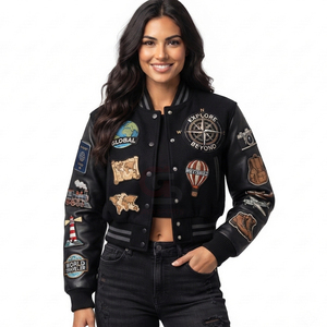 Chaqueta Varsity Vintage HBCU, Nueva, Elegante, de Lana, para Mujer, Estilo Universitario, Corta, con Forro Suave, Chaqueta Letterman - Product Image 4