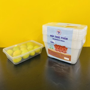 2026 New Promotion Best quality Low price Transparent Injection Rectangle Disposable 550/750ml <b>Plastic</b> Food <b>Container</b> with Lids - Product Image 2