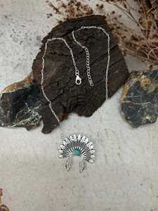 Kingman Turquoise <b>Necklace</b> Handmade Sterling Silver Artisan Boho Southwestern <b>Statement</b> Jewelry Third Party Certified Link Chain - Product Image 5