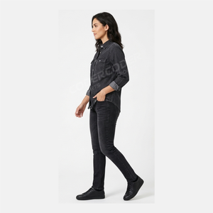 Camisas Vaqueras de la Mejor Calidad y Más Vendidas / Camisas Vaqueras de Mujer con Botones Completos, Diseño Personalizado OEM, Nueva Moda - Product Image 3