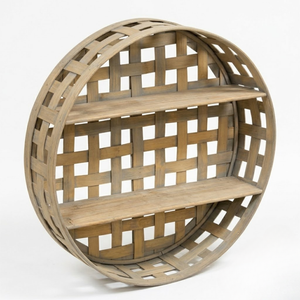 Artistic Woven Bamboo <b>Wall</b> <b>Shelf</b> Offers Subtle Depth To Your Interior Design Schemes While Managing Tiny Objects - Product Image 1