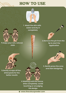 Natural Henna Cones Semi-Permanent <b>Body</b> <b>Art</b> | Premium Grade | Skin-Friendly Gentle Formula | Wholesale Export Quality - Product Image 3