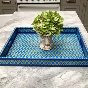 Wholesale Rectangle Natural Solid Acacia Wood Serving Tray Custom Size Modern Decorative Tray for Home - Product Image 1