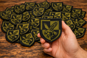 Patch tactique brodé style 16th Air Assault TRF, motif Flash Embroidered, avec fixation auto-agrippante - Product Image 5