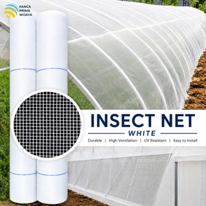 Filet anti-insectes en polyéthylène de haute qualité 3m x 50m, maille 50, protection contre les parasites pour serres, rouleau de moustiquaire agricole - Product Image 5