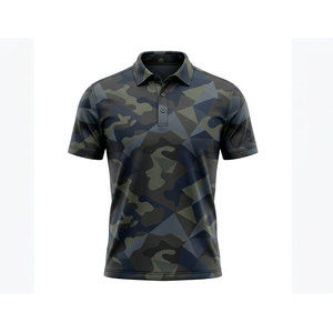 Camisas de Golf Personalizadas de Primera Calidad para Hombre, Poliéster/Algodón, Antiarrugas, Tejido Sólido, Ropa Casual de Manga Corta - Product Image 1