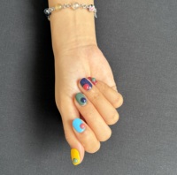 Faux ongles carrés courts 3D colorés faits à la main, effet bonbon, en gelée, à coller, réutilisables, ajustement personnalisé
