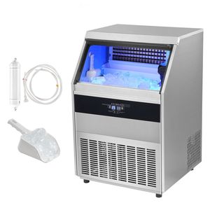 Macchina Professionale per Produzione Ghiaccio, Autoportante, 160 Cubetti, 12-15 Minuti, 450 lbs/24H, Capacità Ghiaccio 130 lbs - Product Image 1