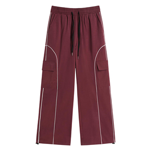 Pantalon cargo décontracté pour homme, coupe ample, design de panneaux personnalisés, durable, confortable, pour un style décontracté. - Product Image 5