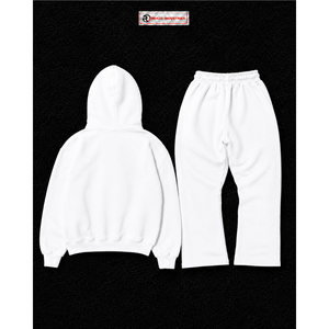 Conjunto Deportivo Premium de Sudadera con Capucha Blanca Extra Grande Unisex, Sudadera Lisa, Pantalones Jogger, Ropa Deportiva Informal para Calle - Product Image 6
