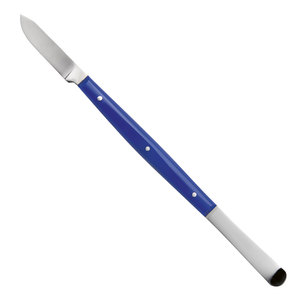 Cuchillo para cera, grande, azul, mango de plástico, 180 mm, instrumento dental de doble punta, herramienta duradera para tallado de cera en laboratorio dental - Product Image 1