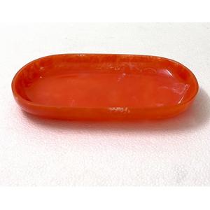 Plateau de service en résine à prix de gros usine, plateau rectangulaire en polyrésine effet marbre, petit plateau pour serviettes et articles de toilette, vente chaude - Product Image 1