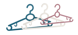 Plastic Clothing <b>Hangers</b> With Hook Anti-Slip Design For Wardrobe <b>Storage</b> Modern Style Rectangle Shape Single Tier - Product Image 3