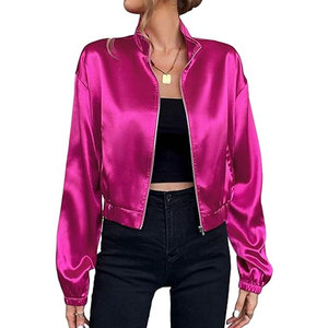 <b>Womens</b> Faux Sheep Skin Bomber <b>Jacket</b> Lightweight Woven Customizable Fashion <b>Jacket</b> <b>for</b> Casual Streetwear Everyday Outerwear - Product Image 1