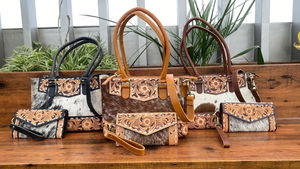 ชุดคอมโบกระเป๋า & คลัทช์หนังแท้สำหรับผู้หญิงกระเป๋าทรงสี่เหลี่ยมปิดเปิดแบบหรูหราสั่งได้ - Product Image 4