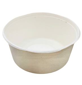 Tazón de Ensalada Cilíndrico de Papel Kraft Marrón con Tapa de PET, Caja Autoformable Desechable Ecológica para Refrigerios - Product Image 1