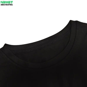 ชุดเสื้อยืดและกางเกงขาสั้นผู้ชาย NAIMAT สีดำ ผ้าฝ้าย คอกลม สวมใส่สบายๆ ในฤดูร้อน ระบายอากาศได้ดี ผ้าถัก สีพื้น - Product Image 4