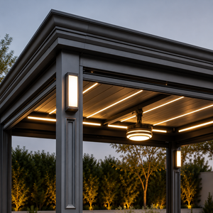 Pérgolas Modernas de Aluminio Impermeables, Ecológicas, Estilo Chino, para Jardín o Patio Exterior, con Techo de Celosía, Recubrimiento en Polvo, Personalizadas - Product Image 5