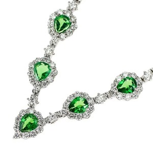 18K White Gold Lab Grown Diamond Halo <b>Choker</b> Necklace | Luxury Round Tennis Chain | Elegant Rhodium Plated - Product Image 3