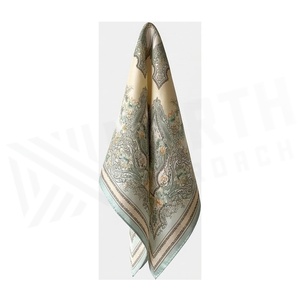 NORTH APPROACH Women's Square <b>Silk</b> <b>Scarf</b> Floral Print Elegant Multi-Functional Fashion Accessory All Seasons - Product Image 3