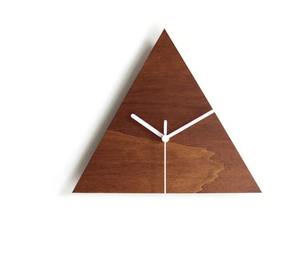 Reloj de Pared Moderno de Madera de Nogal Oscuro de 12 Pulgadas, Diseño Geométrico Redondo Minimalista, de Una Sola Cara, Regalo de Boda - Product Image 1