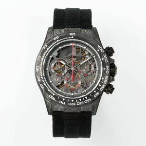 Luxury Vintage Carbon Fiber Skeleton Tourbillon Chronograph Water Resistant 10 Bar Unisex Sports Automatic Mechanical Watch - Product Image 1