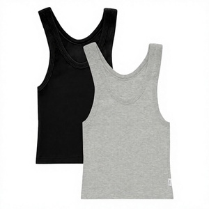 Camisetas de Punto Transpirables, Cortas, Formales, de Moda para Mujer, Primavera, 100% Algodón, Vintage, Sin Mangas, Cuello Redondo - Product Image 4