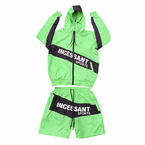 Ensemble coupe-vent vintage 2026 pour homme, respirant, à capuche, style hip-hop, couleurs unies réfléchissantes, deux pièces, 100 % coton, écologique - Product Image 3