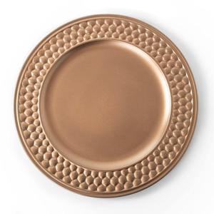 Plato de Presentación Redondo de Lujo Ecológico de 33 cm, Chapado en Oro, con Borde de Diseño Moderno, para Bodas, Juego de - Product Image 5