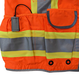 Gilet de sécurité réfléchissant pour homme à taille cintrée, plusieurs poches, vêtements de travail de construction, léger, respirant, séchage rapide - Product Image 6