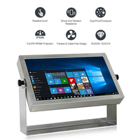 15,6 Zoll Edelstahl IP69K Kapazitiver Resistiver Touchscreen All-in-One PC Wandmontierter Industrie-Panel-Tablet-PC