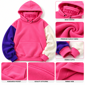 Sudadera con Capucha y Cubre Rostro para Hombre al por Mayor, Forro Polar Suave, Capucha Extendida, Mangas Dobles, Bolsillo Delantero, Moda B2B USA - Product Image 6