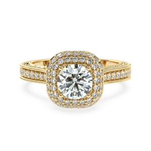 Anillo de Diamante Natural de 1.33 Quilates, Color H, Claridad VS1, Hecho a Mano con un Impresionante Diamante Incrustado, Oro Amarillo de 14 Quilates, Talla 5 - Product Image 3