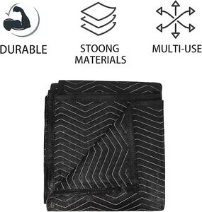 <b>Quilted</b> Knitted 100% Polyester Solid Moving <b>Blanket</b> Rectangular Folded Eco-Friendly Portable Ready to Ship - Product Image 1