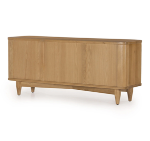 Luxury Mid-Century Natural Finish Solid Teak Wood <b>TV</b> <b>Stand</b> Component Cabinet Wholesale Retro Credenza Media Console - Product Image 3