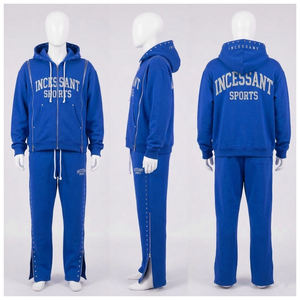 Conjuntos Deportivos Personalizados para Hombre, 100% Algodón, Sudadera con Cierre y Pantalones Deportivos, Lavado Ácido, Conjuntos Deportivos para Mujer - Product Image 3