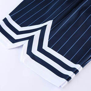 Conjunto de Uniforme de Baloncesto Unisex con Cuello en V, Sin Mangas, Diseño de Calaveras a Rayas, Secado Rápido, Poliéster/Algodón, Cintura Elástica, Corte Regular - Product Image 6
