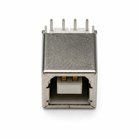 Connecteur USB 2.0 B Femelle 4 Broches en Laiton Étamé à Souder, Montage Vertical, Pièce de Remplacement OEM pour Imprimante et Scanner