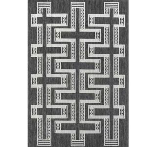 Modern Geometric Area <b>Rug</b> Rectangle Flat Weave Stain Resistant Living Room Use Polypropylene Rubber Backing Spot Clean - Product Image 6