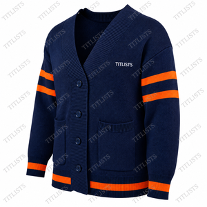 Confectionnez vos pulls personnalisés de haute qualité à col en V pour les logos de sororités/fraternités/écoles/collèges/universités, cardigans tricotés - Product Image 1
